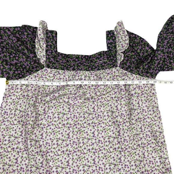 Carolina Belle Blouse Boho Peasant Floral Balloon Sleeve Cottage Top NEW Women S - Picture 6 of 10